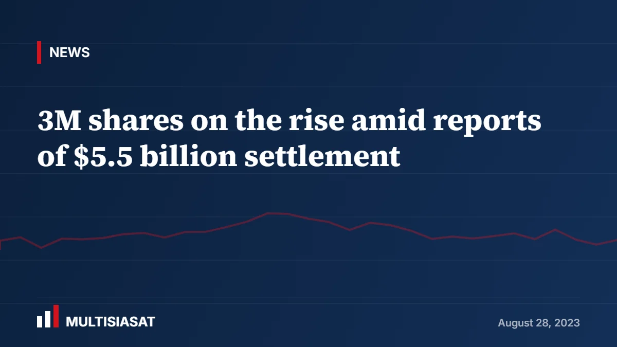 3M shares on the rise amid reports of $5.5 billion settlement