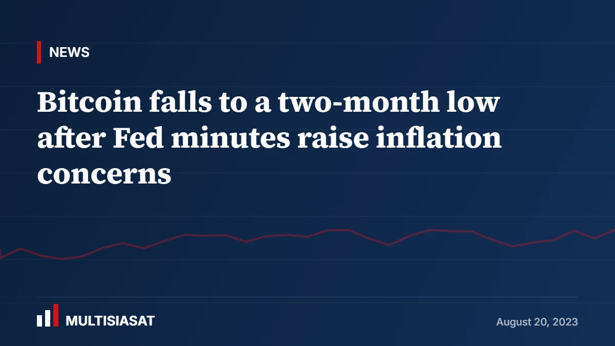 Bitcoin falls to a two-month low after Fed minutes raise inflation concerns