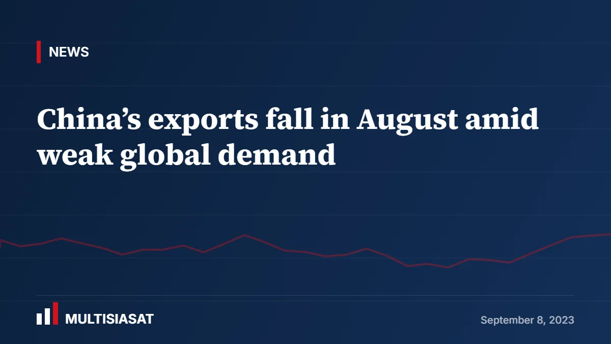 China’s exports fall in August amid weak global demand