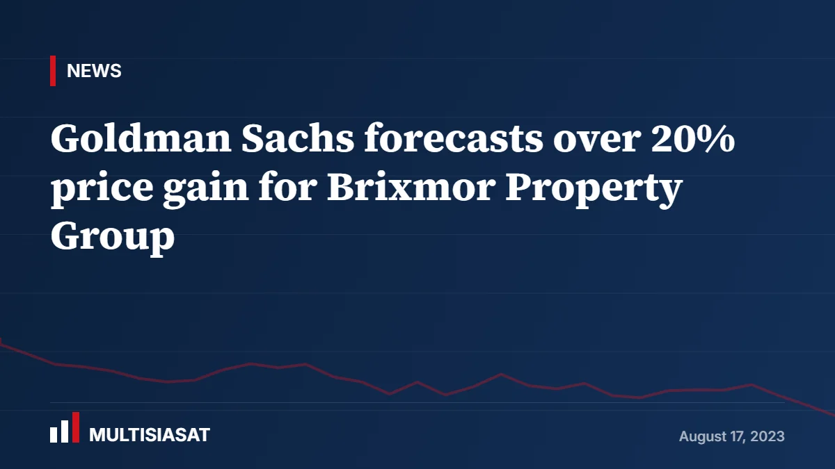 Goldman Sachs forecasts over 20% price gain for Brixmor Property Group